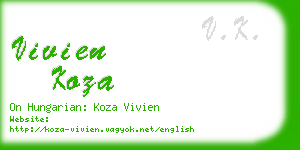 vivien koza business card